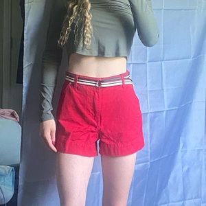 Guess Rare Vintage Red High Waisted Shorts 25 Waist